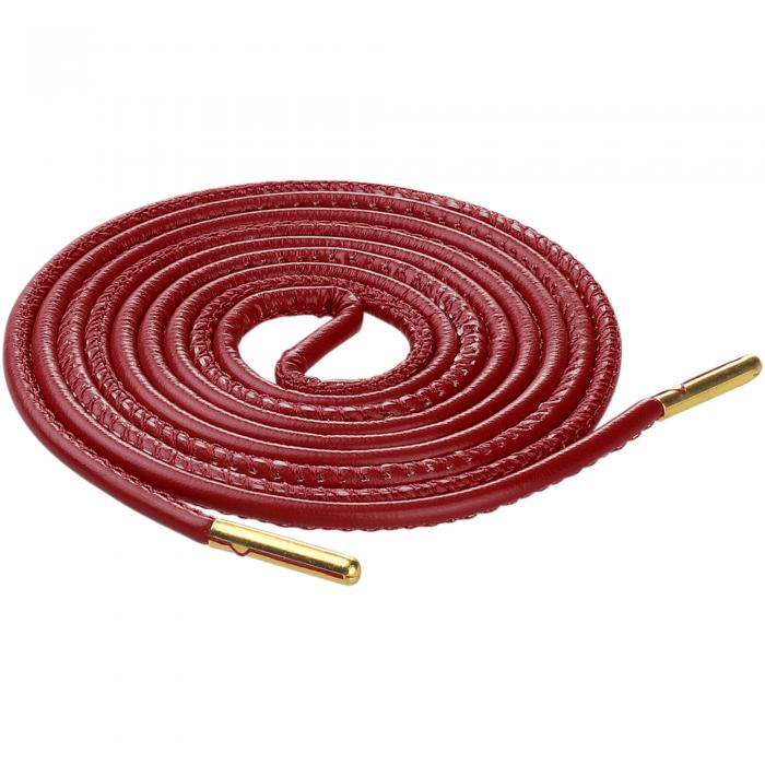 Elerevyo 靴ひも フェイクレザー 無地 ラウンド型 靴ひも スニーカー ブーツ用 1組 ブルゴーニュ 180cm/70.9