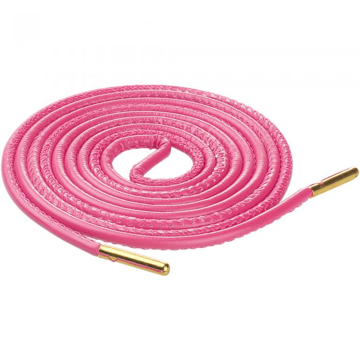 Elerevyo 靴ひも フェイクレザー 無地 ラウンド型 靴ひも スニーカー ブーツ用 1組 ホトピンク 140cm/55.1