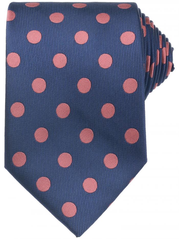 Elerevyo メンズ ドット柄 セルフタイ ネクタイ 織り クラシック幅 サテン 光沢 結婚式用 クラシック 藍色 One Size