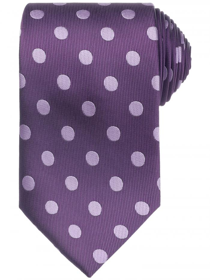 Elerevyo メンズ ドット柄 セルフタイ ネクタイ 織り クラシック幅 サテン 光沢 結婚式用 クラシック 紫の One Size