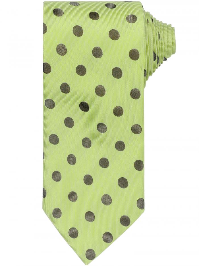 Elerevyo メンズ ドット柄 セルフタイ ネクタイ 織り クラシック幅 サテン 光沢 結婚式用 クラシック ペアグリーン One Size