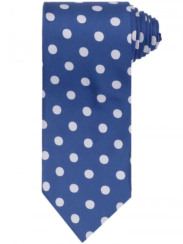 Elerevyo メンズ ドット柄 セルフタイ ネクタイ 織り クラシック幅 サテン 光沢 結婚式用 クラシック ロイヤルブルー One Size