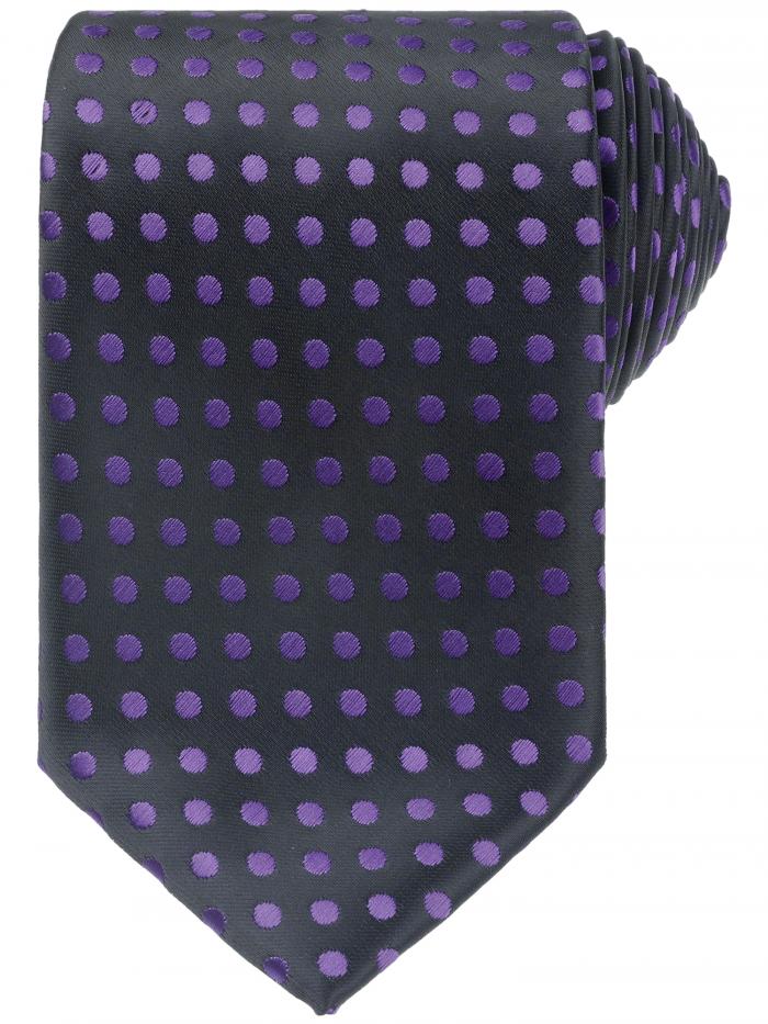 Elerevyo メンズ ドット柄 セルフタイ ネクタイ 織り クラシック幅 サテン 光沢 結婚式用 クラシック ネイビーブルーレッドドット One Size