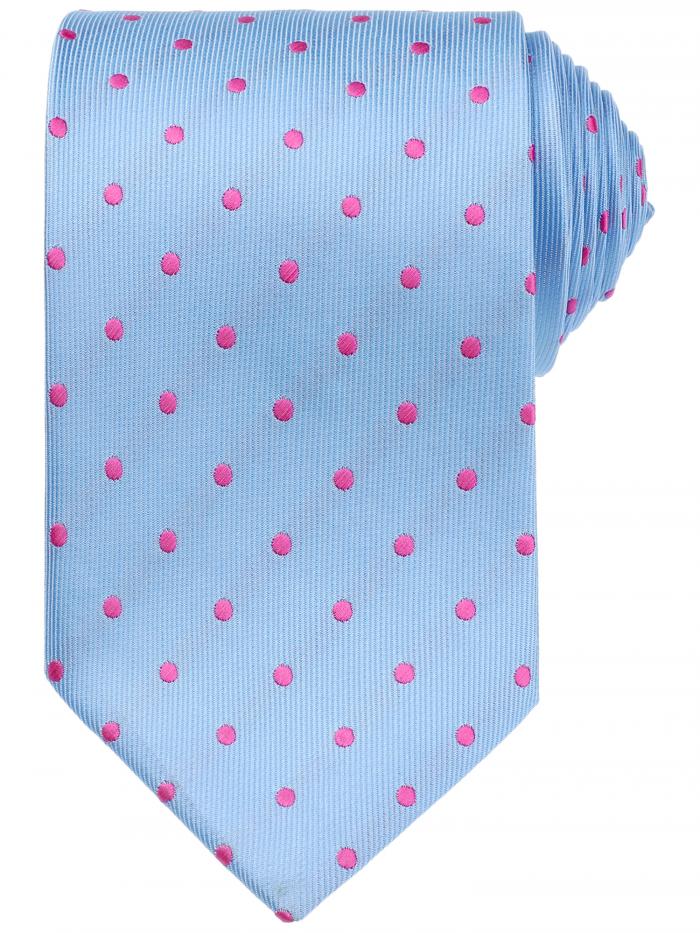 Elerevyo メンズ ドット柄 セルフタイ ネクタイ 織り クラシック幅 サテン 光沢 結婚式用 クラシック ライトブルー One Size