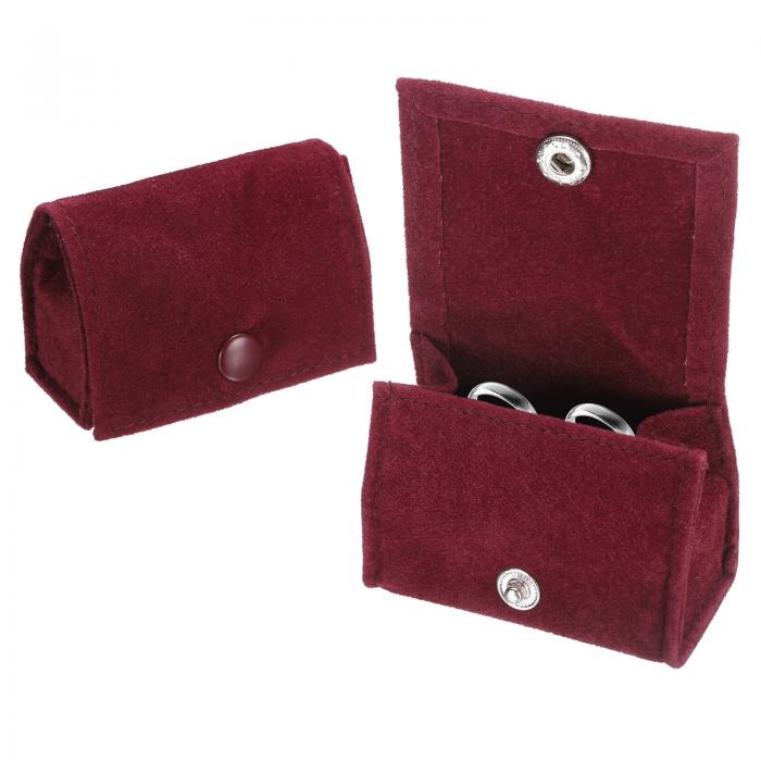 uxcell ベルベットリングボックス トラベル宝石ボックスリングホルダーポータブル小さなリングオーガナ..