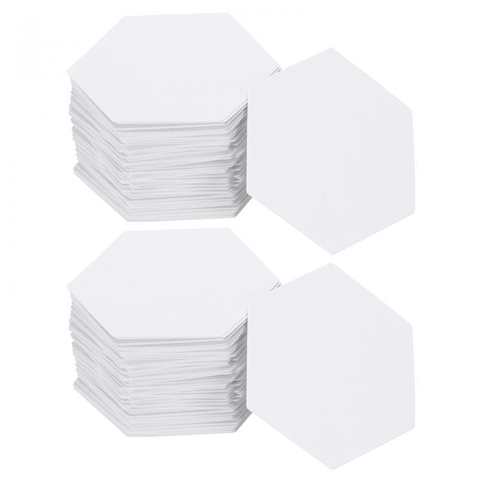 uxcell キルティング用200枚入り六角形ペーパーピーシングペーパー 0.5インチ 英語ペーパーピーシングテンプレート キルティングソーイングDIYクラフト用 ファンデーションペーパーピースパッチワーク用品