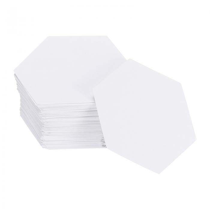 uxcell キルティング用100枚入り六角形ペーパーピーシングペーパー 0.75インチ 英語ペーパーピーシングテンプレート キルティングソーイングDIYクラフト用 ファンデーションペーパーピースパッチワーク用品