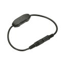 uxcell LEDストリップディマー DC 12Vから24V 6A ロータリー明るさ調節可能コントローラーランプスイッチ シングルカラーストリップ用 DCプラグ付き 黒