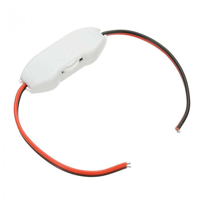 uxcell LEDストリップディマー DC 12Vから24V 6A ロータリー明るさ調節可能コントローラーランプスイッチ シングルカラーストリップ用 ワイヤーリード付き ホワイト