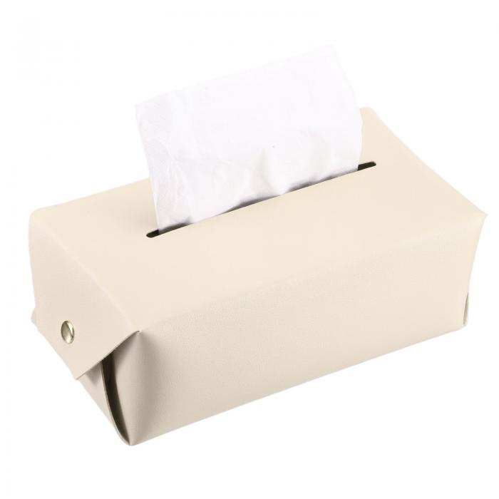 uxcell ティッシュボックスカバー ボタン付き 長方形ティッシュボックスホルダー PUレザー フェイシャルティッシュペーパーディスペンサー 卓上 浴室 寝室 キッチン用 イェロー 22 x 12 x 8 cm