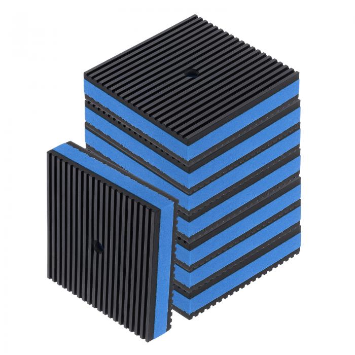 uxcell 洗濯機用振動防止パッド8個セット 4.02" x 4.02" x 7/8" 振動吸収パッド 防音 リブ付きゴムクッ..
