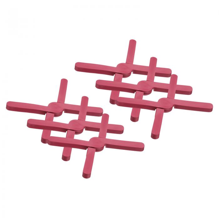 uxcell 6個折りたたみ式シリコンポットホルダー ポットやフライパン用 トリベットマっト 拡張可能な滑..