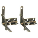 uxcell 2個ボックスクアドラントヒンジ 30x32mmボックスヒンジケース サイドレール保持アーム付き 90度折りたたみサポートヒンジ 宝石ワイン木製ボッ...