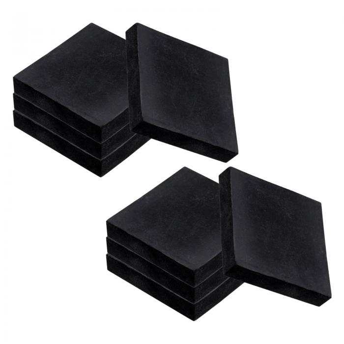 uxcell 8個のゴム製防振パッド、2" x 2" x 0.4"の正方形ゴム製ショック吸収ワッシャーパッド、ノンスキ..