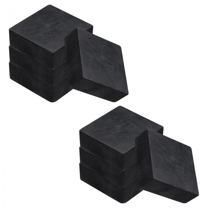uxcell 8個のゴム製防振パッド、2" x 2" x 0.8"の正方形ゴム製ショック吸収ワッシャーパッド、ノンスキ..
