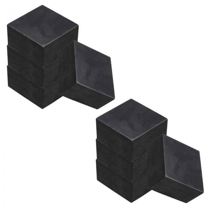 uxcell 8個のゴム製防振パッド、2" x 2" x 1"の正方形ゴム製ショック吸収ワッシャーパッド、ノンスキッ..