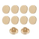 uxcell 10個14Lメタルラウンドフラットボタン9mm合金シャンククラフト交換ボタン男性女性スーツウールコートシャツズボン裁縫クラフト、クッション金