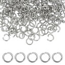 uxcell 350個のオープンジャンプリング、6mmのステンレススチールスプリットOリング、1mm厚のコネクタリング、ブレスレット、ネックレス、ペンダント、宝石、キーチェーン、DIYクラフト製作用、シルバー