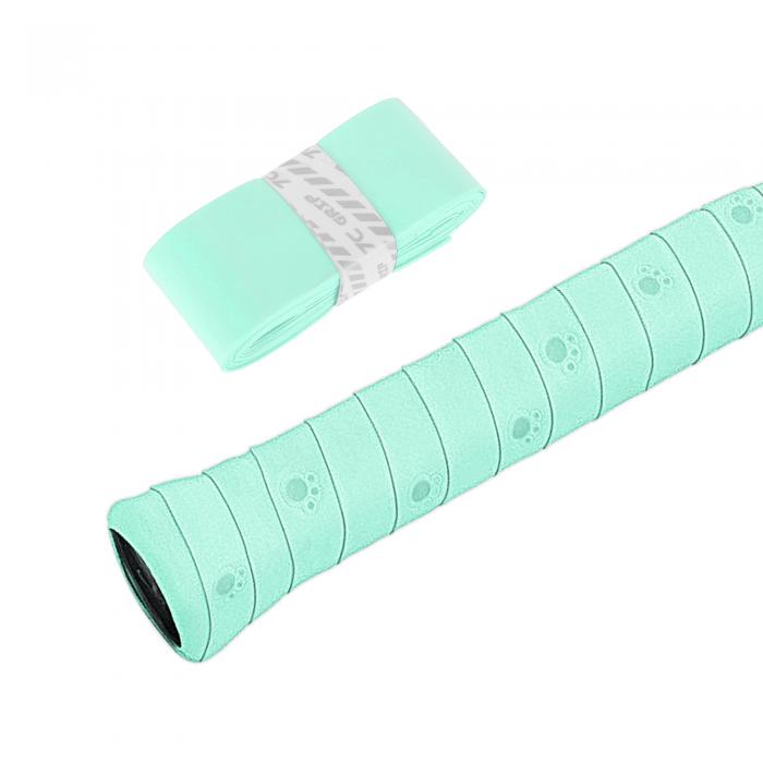 RENEWREVITAL グリップテープ テニス バドミントン グリップ テープ 握り心地良い 釣り竿 自転車 野球 ラケット用 ウェットタイプ ライトグリーン(ネコ肉球) 1150*25*0.65mm