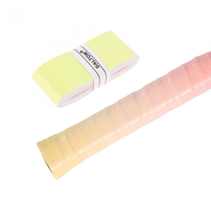 RENEWREVITAL グリップテープ テニス バドミントン グリップ テープ 握り心地良い 釣り竿 自転車 野球 ラケット用 ウェットタイプ ピンクイエロー...