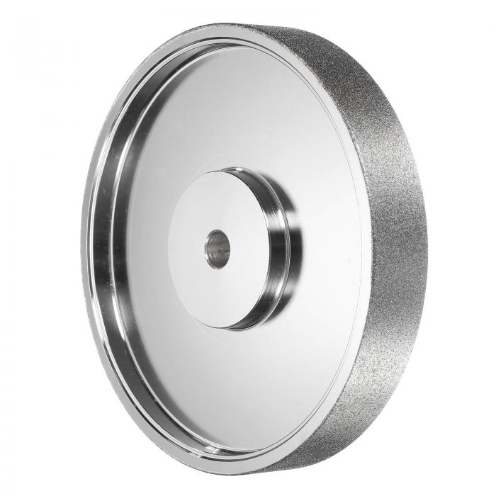 uxcell ダイヤモンドラピダリーホイール6"×1" アーバーホール1/2" 100グリット 宝石グラインディングホ..