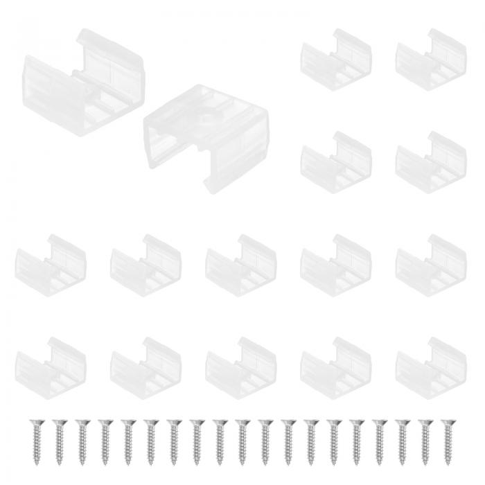 uxcell LEDネオン取り付けクリップホルダー 12mm-14mm幅LEDネオンソフトライトストリップ用 取り付けブ..