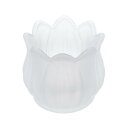 uxcell ガラスティー ライトキャンドルホルダー チューリップ水晶ガラスボーティブキャンドルホルダー デスクテーブルセンターピース ウェディング パーティー およびホームデコレーション(ホワイト)