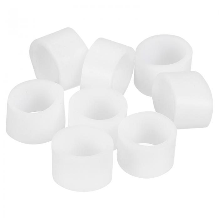 uxcell 200個 シリコーンゴムバンド 5mm x 6.5mm ゴムバンドリング ケーブルタイ 強力な弾性バンド コード巻き付け用バッグラップ ホワイト