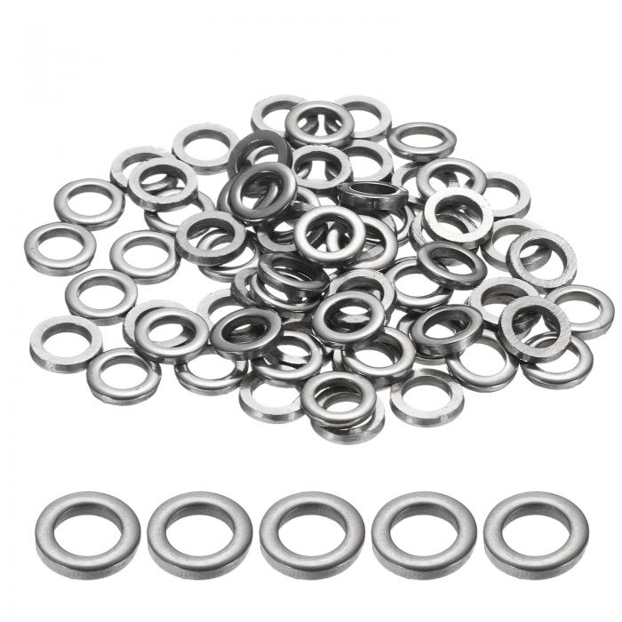 uxcell ねじ用M6フラットワッシャー 120個304ステンレススチールワッシャー 6mm内径x 10mm外径x 2mm厚さ ボルト 工場修理 キッチン 店舗 屋外建設用（シルバートーン）