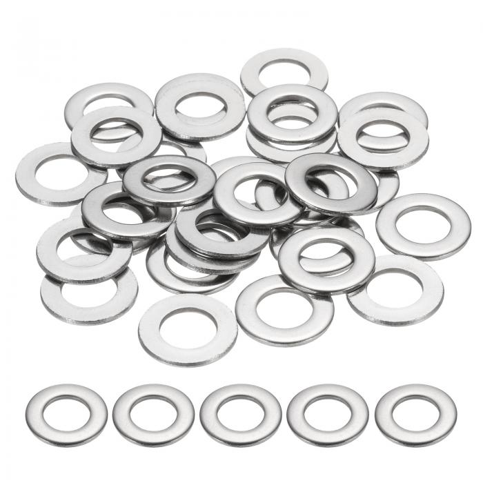 uxcell ねじ用M12フラットワッシャー 30個304ステンレススチールワッシャー12mm内径x 24mm外径x 2mm厚さ ボルト 工場修理 キッチン 店舗 屋外建設用（シルバートーン）