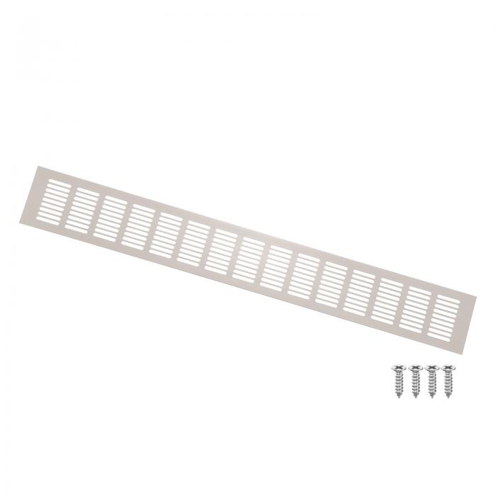 uxcell ドアエアベントカバー 23.6" x 3" アルミニウム換気グリル装飾カバー ルーバー付きエアリターン..