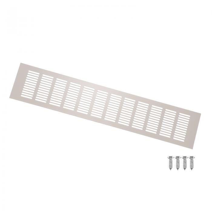 uxcell ドアエアベントカバー 19.7" x 4" アルミニウム換気グリル装飾カバー ルーバー付きエアリターン..