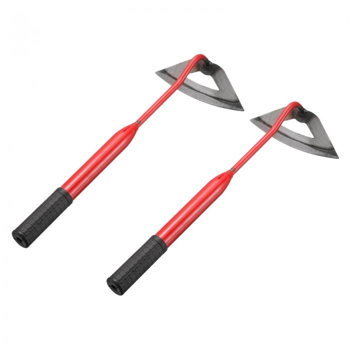 uxcell 2個入り ガーデンホローホー 16.14" x 6.5" スチールホー ガーデンツール 防錆 滑り止めハンド..