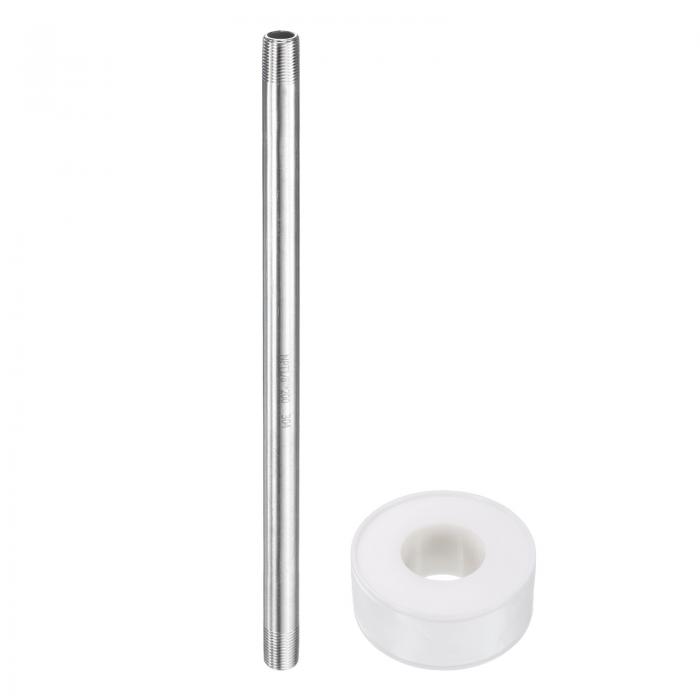 uxcell ステンレス製ニップルパイプ継手 1/8