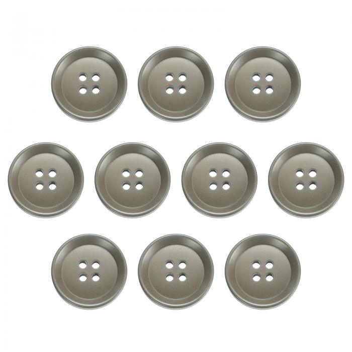 uxcell 12個のボタン 23 mm（0.91インチ）4つの穴 樹脂製丸型クラフト用交換ボタン 衣類DIYクラフト装飾用、カーキ