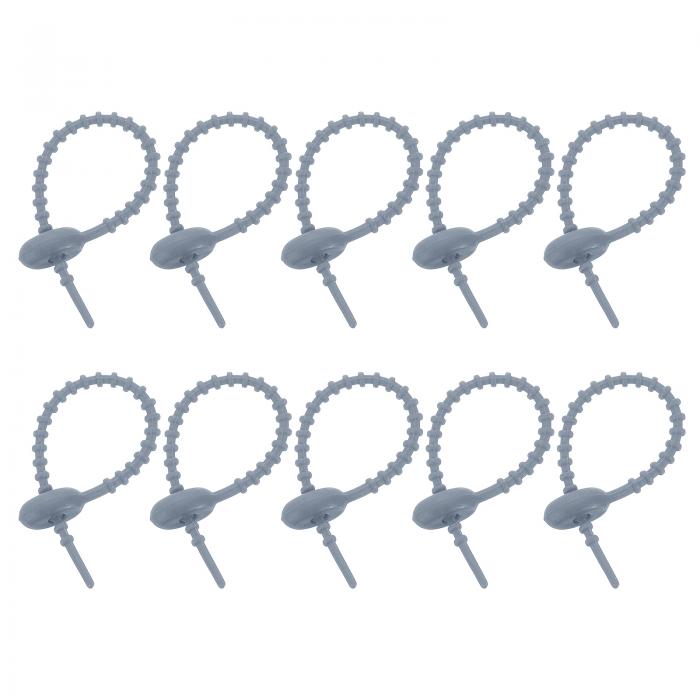 uxcell 20個5"シリコンケーブルタイ 再利用可能なジップタイス トタイ ケーブルコードラップ管理オーガ..