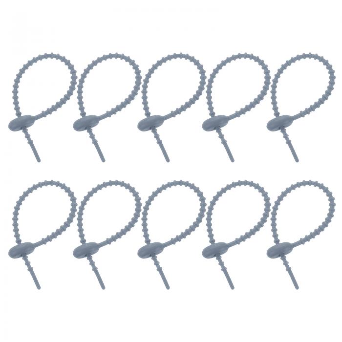 uxcell 20個6"シリコンケーブルタイ 再利用可能なジップタイス トタイ ケーブルコードラップ管理オーガ..