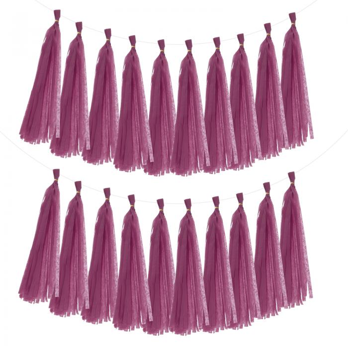 uxcell 20個 タッセルガーランドバナー ティッシュペーパー ストリーマーパーティー装飾 バレンタインデー 女性用バースデー装飾 ロープとタイワイヤー付き...