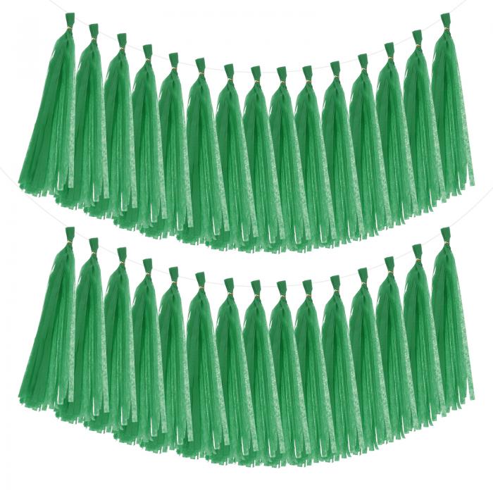 uxcell 40個 タッセルガーランドバナー ティッシュペーパー ストリーマーパーティー装飾 女性向けバレンタインデー誕生日装飾 ロープとワイヤータイ付き(ダ...