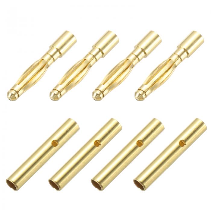 uxcell 4組バナナプラグコネクタ 2mm オスメスバナナプラグ スピーカーワイヤー RCバッテリー ESCモー..