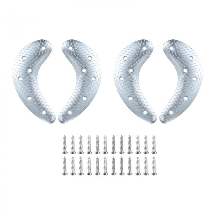 uxcell 4個 金属ヒールプレート ヒールガード修理パッド ムーンタップス ヒール交換用ヒールプレート ..