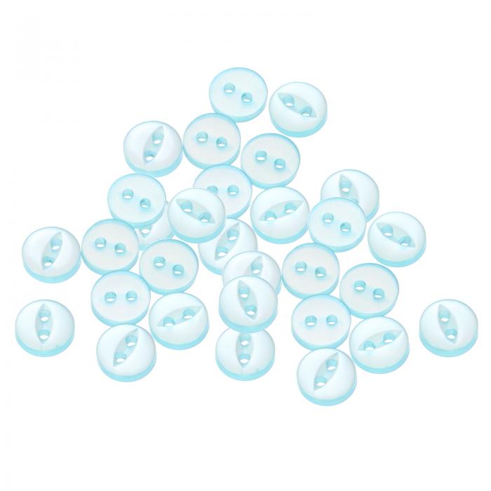 uxcell 20個14Lレイクブルーラウンドボタン9mm 11/32インチ樹脂2穴フィッシュアイクラフト交換ボタン クラフトパンツドレススカート衣類留めボタン