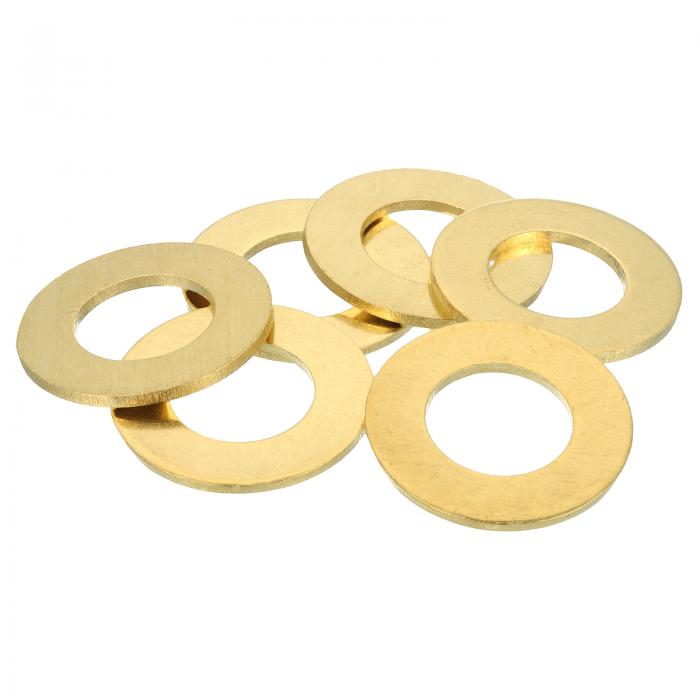 uxcell 6パック真鍮フラットワッシャー M24銅ワッシャークラッシュワッシャーキットアソートメント 24m..