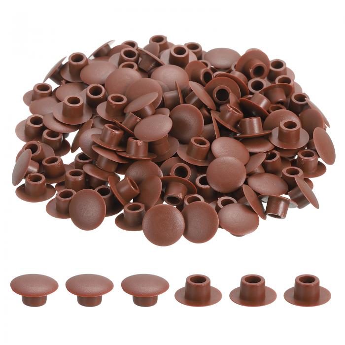 uxcell 250個のプラスチックホールプラグ 7/16" x 1/4"(DxH) ホールカバーチュービングエンドキャップ ..