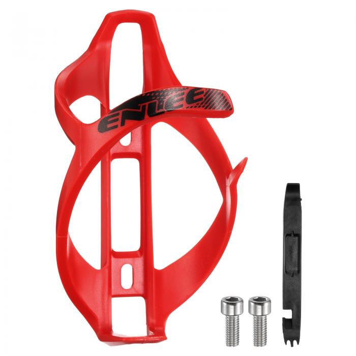uxcell 自転車用ウォーターボトルホルダー 軽量 ユニバーサル バイクボトルケージ サイクリングカップホルダー MTB マウンテン ロード グラベル用 タイヤレバー付き レッド/黒