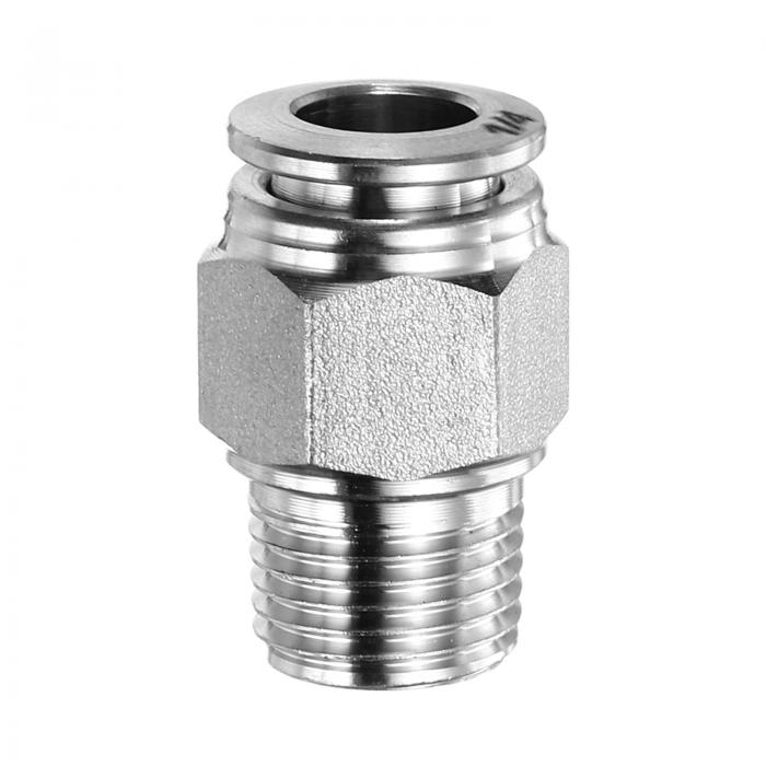 uxcell プッシュ・トゥ・コネクト・フィッティング 1/4" チューブ OD x 1/8" N PT スレッド メール ス..