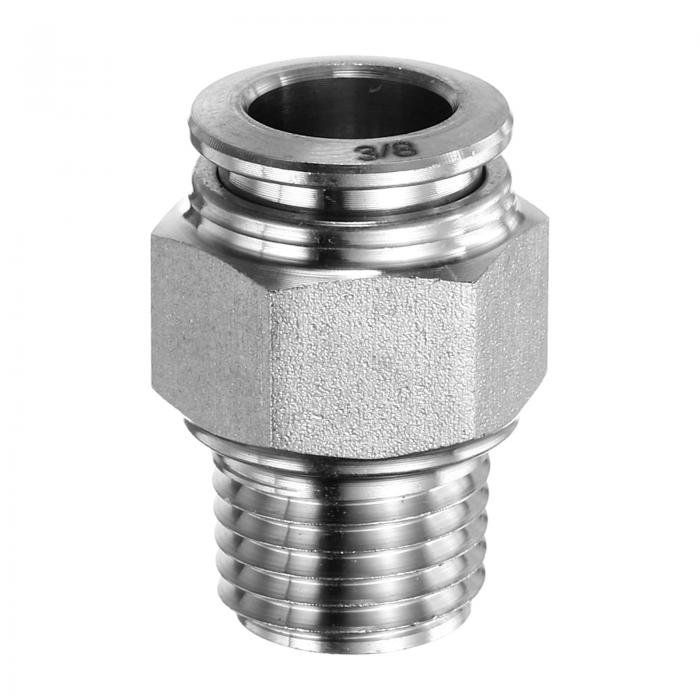 uxcell プッシュ・トゥ・コネクト・フィッティング 3/8" チューブ 外径 x 1/4" N PT スレッド メール ..