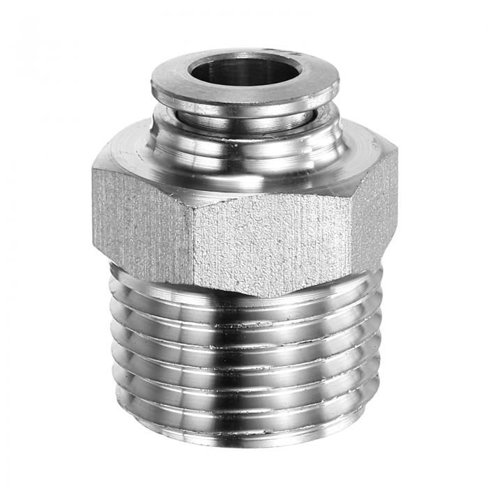 uxcell プッシュ・トゥ・コネクト・フィッティング 1/4" チューブ OD x 3/8" N PT スレッド メール ス..