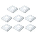 uxcell 8個 ポストベースカバー 4.75"x4.75"(内寸1.6"x1.6")メタルインテグラルスタイルポストスカート ポストフェンスデッキケーブル手すりバルスターステアレール用 シルバー