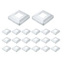 uxcell 20個 ポストベースカバー 4.25"x4.25"(内寸1.75"x1.75")メタルインテグラルスタイルポストスカート ポストフェンスデッキケーブル手すりバルスターステアレール用 シルバー